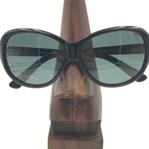 LIZ CLAIBORNE BLACK OVERSIZED BUTTERFLY SUNGLASSES